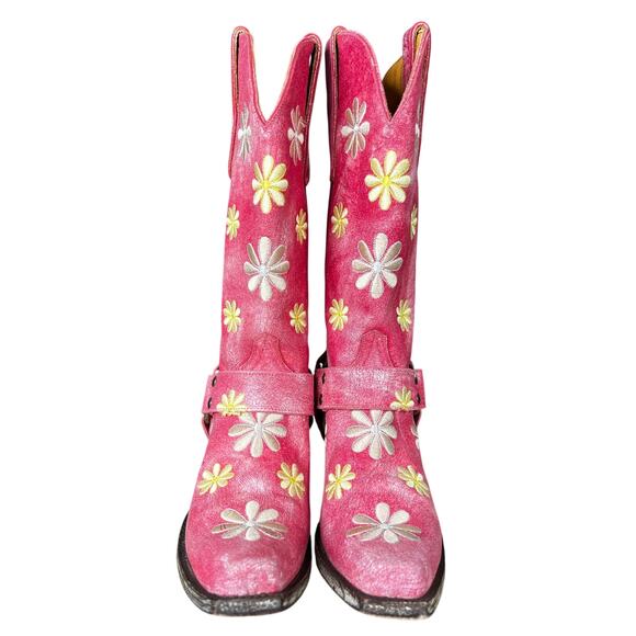 Old Gringo Women’s Hannaflor Pink Floral Distressed Cowgirl Boots Size US 7.5 - Picture 7 of 10